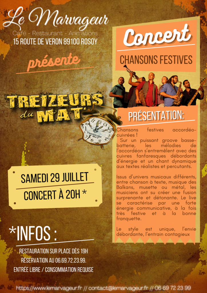 CONCERT TREIZEURS DU MAT